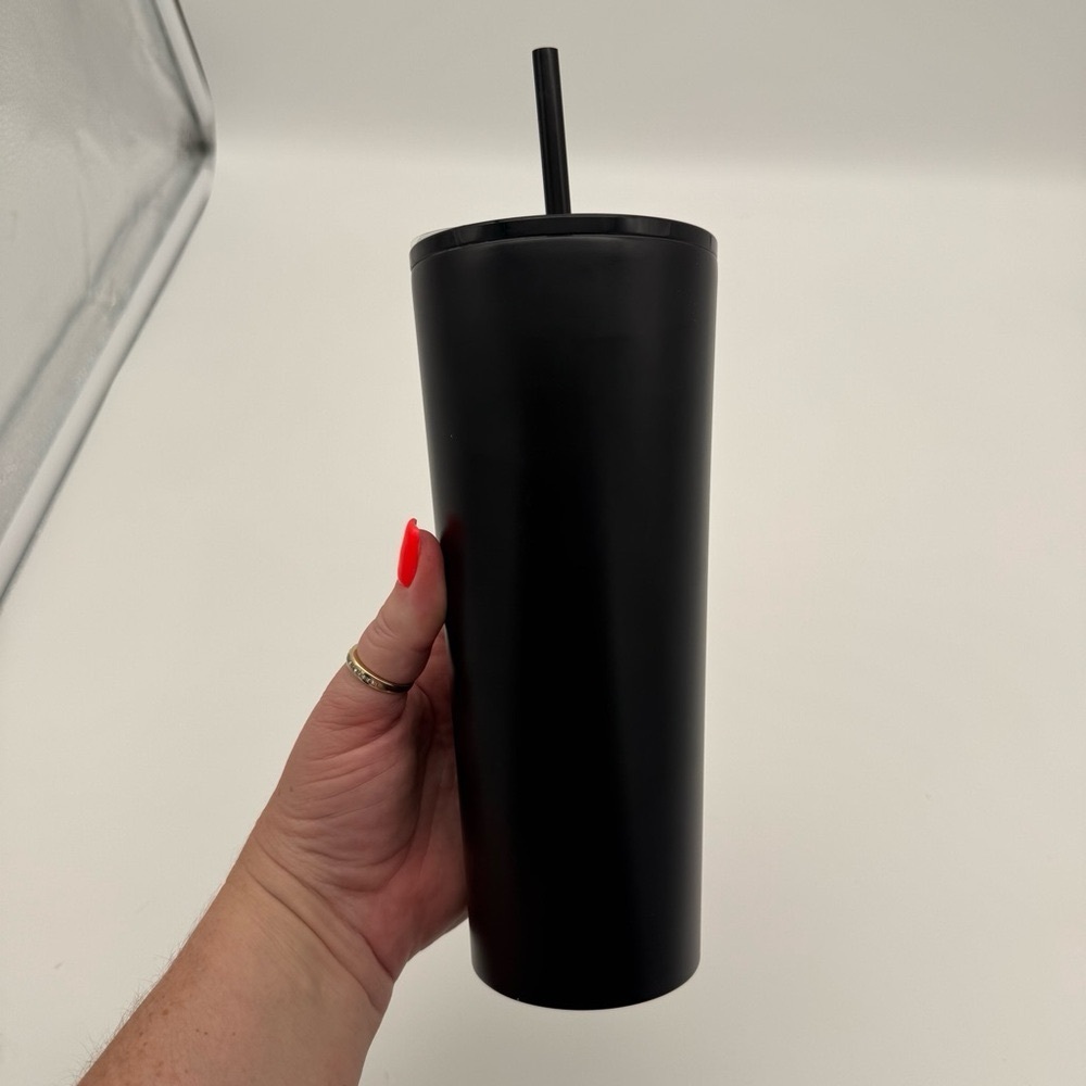 Starbucks Matte Black Tumbler Cup Venti Double Walled Stainless Cold Cup 20 oz - Picture 13 of 13